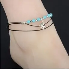 Charming Multi-layer Anklet with Elephant Pendent