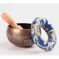Tibetan Om Mani Brass Metal Singing Bowl For Sound Therapy And Meditation