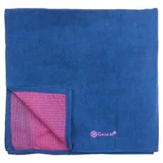 Gaiam Yoga Grippy Yoga Mat Towel - Blue & Pink