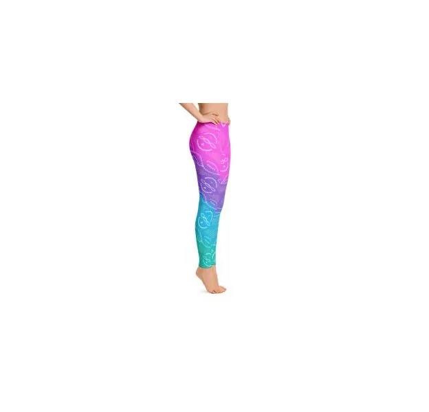 Bandhni Inspired Pink Leggings (Yoga Trader Exclusive)