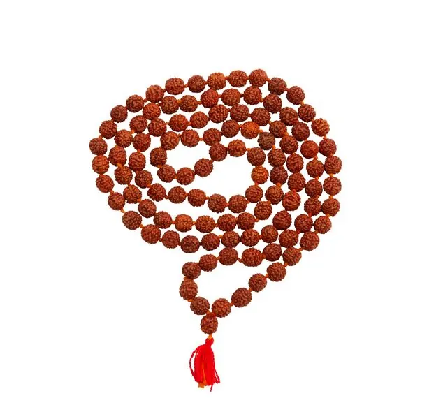 Rudraksha Prayer Mala with 10 mm and 5 faced beads