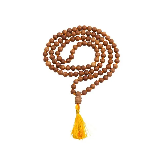 Authentic Sandalwood Round 108+1 Beads Prayer Mala