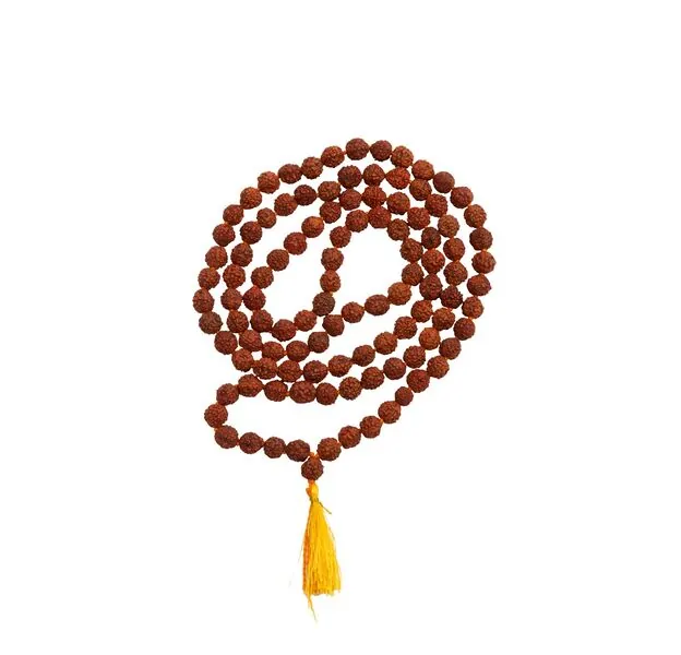 Rudraksha Prayer Mala with 6 mm and 5 faced beads
