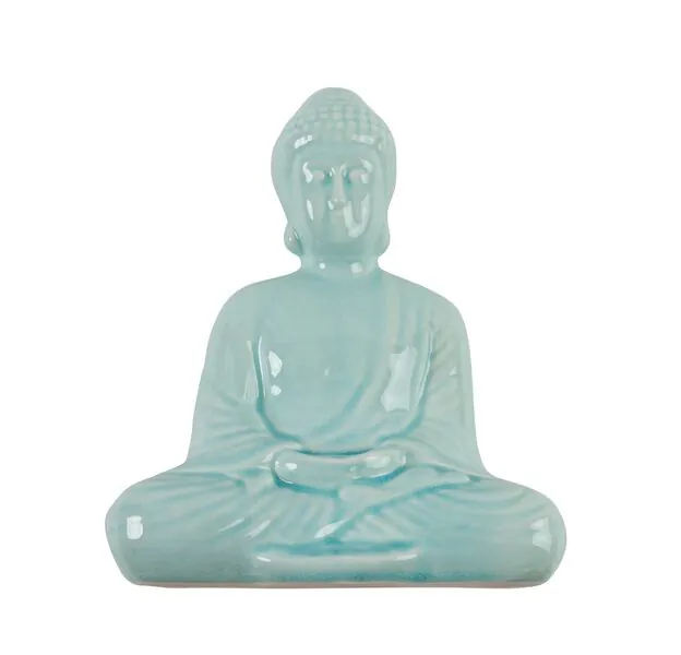 Peaceful Seating Buddha Statue - Light Blue