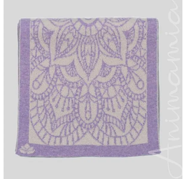 Luxury Cashmere Scarf with Mandala Harmony design. 100% Made in Italy. Soft, warm and elegant