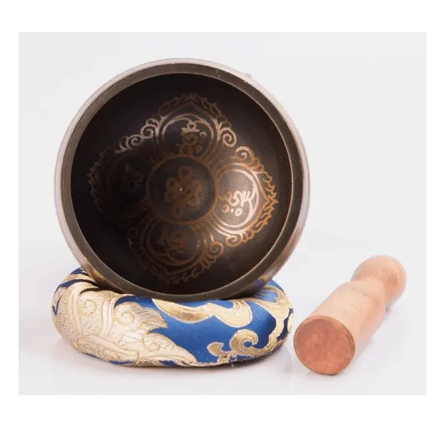 Tibetan Om Mani Brass Metal Singing Bowl For Sound Therapy And Meditation