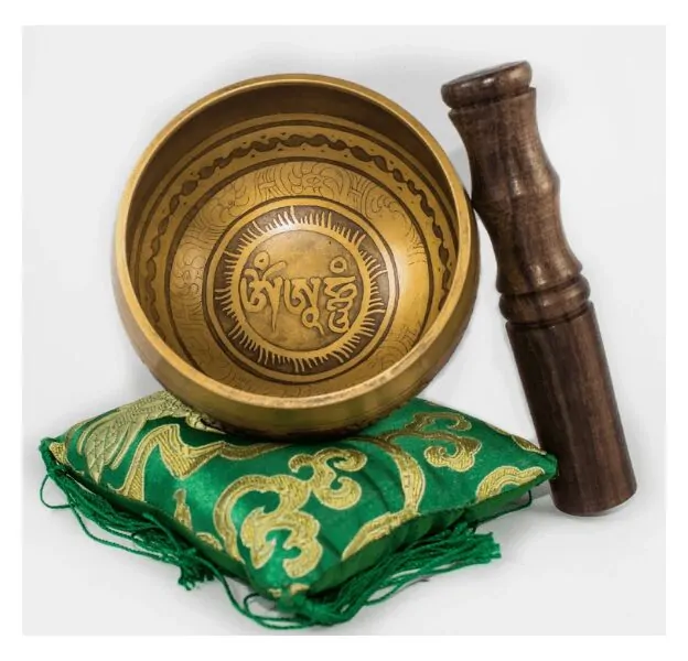 Special Tibetan Handmade Mantra Etching And Carving Singing Bowl For Meditation