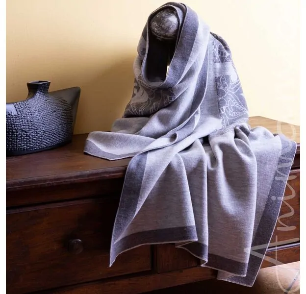 100% Merino Wool Shawl CUSTOMIZABLE. OM design. Soft, Warm, Natural. Made in Italy