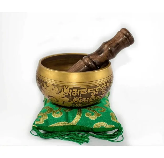 Yoga Chakra Singing Bowl Tibetan Buddhist Brass Meditation ~Healing ~Hammered
