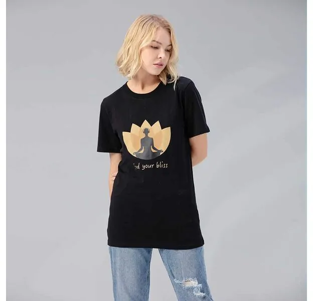 6-Pack Slashare 100% Cotton T-Shirts For Women With Different Designs, Black/ White