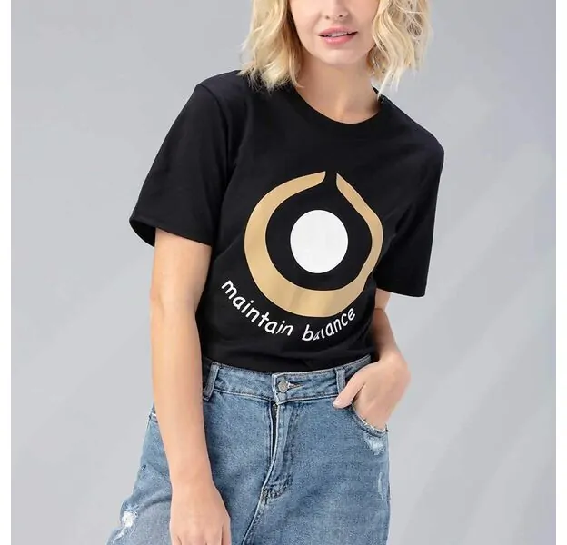 6-Pack Slashare 100% Cotton T-Shirts For Women With Different Designs, Black/ White